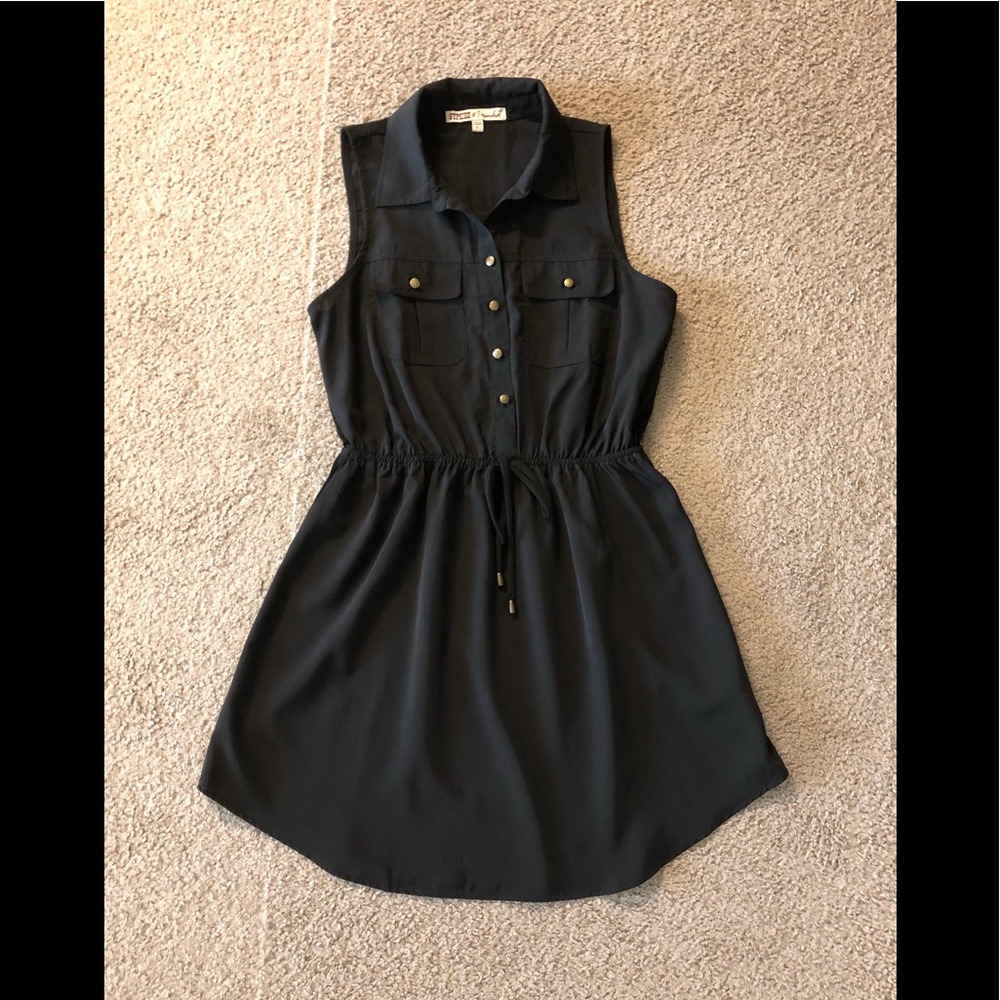 Gypsies Moondust Buttons Shirt Dress L🌟Drawstring - Picture 12 of 12